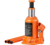 cric de 12 t, 2 x 5 t, cric de bouteille avec hydraulique, cric pour voiture et SUV, 190-355 mm, cric compact, cric sous la voiture, vérin hydraulique portable, cric hydraulique - Orange.