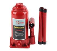 Cric de Chariot hydraulique 12T, Support de Levage Cric de Voiture en métal épais, Cric de Timbre Vertical portatif, Outil de cric en Acier Robuste pour Camion de Bateau de Voiture, Rouge