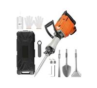 Cric de démolition 2600W, marteau rotatif multifonctionnel avec boîte, électrique for briser le sol, outil, perceuse à percussion Pour les débutants en bricolage(4PCS)