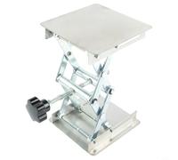 Cric de laboratoire en aluminium pour expériences scientifiques - Support réglable en hauteur avec composants en acier inoxydable, 100 x 100 mm