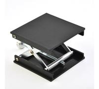 Cric de laboratoire réglable en aluminium 100 x 100 mm pour le travail du bois, table élévatrice, équipement de gravure (noir)