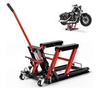 Cric de Levage Hydraulique pour Moto, Table Élévatrice avec Plate-forme Et Roues Réglables en Hauteur À 3 Niveaux, Capacité de 680 Kg, Support Levage À Commande Au Pied, pour Moto Tout-terrai Color A