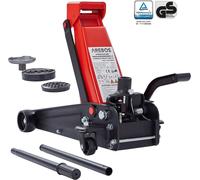 AREBOS 3T Cric hydraulique | Hauteur d'encastrement 130-508 mm | 2 Supports en Caoutchouc | Cric Jack roulettes 360°