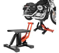 Cric de Moto à Ciseaux pour Motos Capacité 400kg Hauteur de Levage 25-40cm Support de Plateforme Table Élévatrice Caoutchouc Antidérapant Entretien pour Motos Lève Sécurisée Nettoyage Entretien Quad