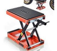 VEVOR Cric de Moto à Ciseaux, Pont Élevateur Compact Charge 680 kg Plage de Levage 10,5-35 cm, pour Entretien Motocross, Lève Moto en Acier, Table Élevatrice Plateau Large et Goupille de Verrouillage