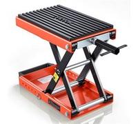 VEVOR Cric de Moto à Ciseaux, Pont Élevateur Compact Charge 680 kg Plage de Levage 10,5-35 cm, pour Entretien Motocross, Lève Moto en Acier, Table Élevatrice Plateau Large et Goupille de Verrouillage