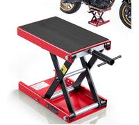 VEVOR Cric de Moto à Ciseaux 42,6x24,5x9,5cm Pour Entretien Motocross Lève Moto en Acier Rouge et noir