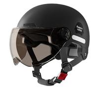 Cric de moto - Église - 63 cm Hard Motori - Chapeau pour homme - Visage ouvert avec coque ventrale, sangle de mentonnière, design de flux d'air pour les trajets en scooter