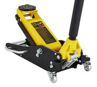 VEVOR Cric Hydraulique Rouleur Capacité de 1,5 T Plancher à Profil Bas Hauteur 80-365 mm Service Utilisé pour Une Utilisation Industrielle Générale ou Intensive Jaune QJD-LTD015A-00
