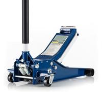 Cric de Sol hydraulique à Profil Bas de 3 tonnes avec Pompe à Levage Rapide à Double Piston, capacité de 3000 kg, Entretien de Voiture à Domicile et en Atelier pour Divers véhicules, Bleu 3T