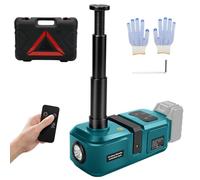 Cric éléctrique 5T Compatible avec Makita 18V, Cric hydraulique sur batterie avec télécommande et éclairage LED, pour SUV, voiture, camion, changement de pneu Hauteur de levage 15,5-45 cm (sans