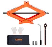 VEVOR Cric Losange 2,5 T Cric de Voiture Plage de Levage 95-435 mm Cric Ciseaux Professionnel en Acier Résistant avec Clé Démonte-Pneu et Sac de Transport pour Changement de Pneus Auto SUV Berline