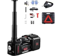 Cric électrique SucceBuy, 5 tonnes/11000 lbs, kit portable avec gonfleur intégré, cric à ciseaux électrique 12 V, clé à chocs électrique et lumière LED pour berline, SUV, camion