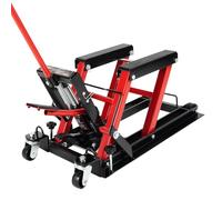 Cric élévateur pour moto - Charge maximale : 680 kg - 78 x 35 x 84,5 cm - Plage de levage : 115-365 mm - Support de montage - Longueur de la poignée : 57,5 cm