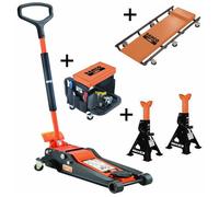 Cric extra bas BAHCO BH13000 3T + chandelles BH33000 + tabouret + chariot BLE304