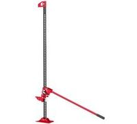 Cric farm jack charge max. 3000 Kg - hauteur de levage 11-135 cm - cric à crémaillère acier rouge noir Noir G