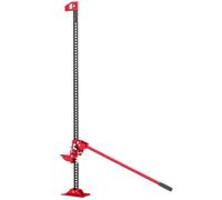 Cric farm jack charge max. 3000 Kg - hauteur de levage 11-135 cm - cric à crémaillère acier rouge noir