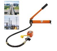 Cric Hydraulique 10T - Pompe Hydraulique Manuelle Orange- Jack Cylindre Hydraulique 10T - avec CP-180 Hydraulique Pompe - ZG3/8''