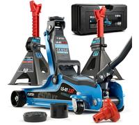 Cric hydraulique 2,5T 85-365mm avec valise + 2x supports