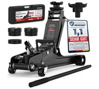Cric hydraulique 2,5T Voiture Plat 85mm Mallette 3 Patins Caoutchouc SUV