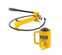 Cric hydraulique 20 tonnes avec pompe manuelle CP-700, vérin hydraulique creux à simple effet, capable de pousser et de tirer(20T-2in Stroke+CP-700 Hand Pump)