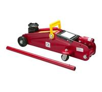 Cric hydraulique - Acier haute qualité - 2 tonnes - 2 roulettes directionnelles - Hauteur de levage 135-342mm