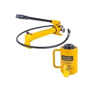 Cric hydraulique avec Pompe à Main CP-700, vérin hydraulique Creux à Simple Effet, Capable de Pousser et de Tirer, Course de 4 Pouces(20T-2in Stroke+CP-700 Hand Pump)