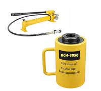 Cric hydraulique avec Pompe à Main, vérin Creux à Simple Effet for Les opérations de poussée et de Traction(20T-4in Stroke+CP-700 Hand Pump)