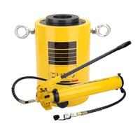 Cric Hydraulique Creux À Deux Compartiments D'une Capacité de 60 Tonnes Avec Pompe Hydraulique Manuelle CP700-2, Levage Simple Effet(60t-2in/50mm)