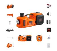 Cric Hydraulique Électrique-Duoku-5 Tonnes-pour Sol de Voiture 12 V-avec hocs et Pompe de Gonflage