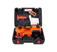 Cric hydraulique électrique pour voiture, capacité 5 T, 12 V CC, levage 155-450 mm, avec gonfleur, éclairage LED