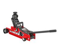 Cric hydraulique rouleur 2,5t - hauteur de levage 80-360mm - acier rouge noir