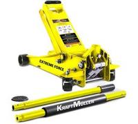 Cric hydraulique Kraft Müller professionnel 2.25T, Haut. de levage 49,5cm, Levée rapide avec système à double-pompe, Jaune