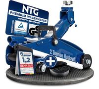 Cric hydraulique NTG 2T (2000 kg) - Certifié TÜV - avec support en caoutchouc rainuré, cric de manœuvre avec hauteur de levage 130-330 mm pour voiture, SUV - Cric en acier avec roulement en caoutchouc
