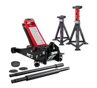 Arebos 3T Vérin hydraulique à manœuvre plate | Vérin 2X | Capacité de chargement 3 tonnes | 3 supports | Vérin pour atelier et loisirs | Béquille de voiture