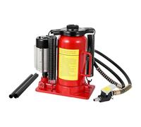 Cric hydraulique pneumatique à bouteille haute résistance de 20 tonnes. Pompe entièrement soudée, opération manuelle, plage de levage de 26 à 51 cm, pompe en alliage d'aluminium