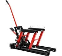Cric hydraulique pour moto, capacité de charge 680 kg, hauteur réglable 115-365 mm, convient pour le garage et l'atelier, rouge