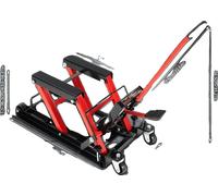 Cric hydraulique pour moto, capacité de charge élevée, amplitude de levage réglable, rouge