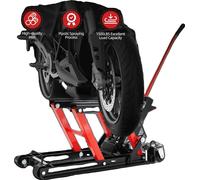 Cric hydraulique pour moto, capacité de levage de 680 kg, hauteur réglable, construction en fer durable