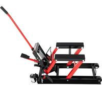 Cric hydraulique pour moto, capacité de levage de 680 kg, plage de levage réglable, noir et rouge
