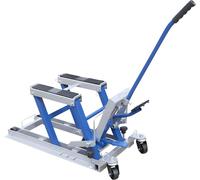 Cric hydraulique pour moto, construction robuste en acier A3, capacité de charge 680 kg, bleu