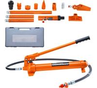 Cric hydraulique Ram long - Cric hydraulique 10t - Pompe à air robuste - Orange - Idéal pour les voitures et les camions
