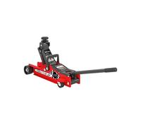 HOMCOM Cric hydraulique, cric de manœuvre Extra Plat Charge maximale de 2500 kg, avec Plage de Levage de 80 à 360 mm, Roues, poignée supérieure, en Acier, pour Voiture, Camion, Moto, VTT, Rouge