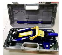 Cric Hydraulique Rouleur 2T Cric Voiture pour SUV, 4x4, Break, Hauteur de Levage de 135 à 320mm, Levée Rapide Grâce au Système à Double-Pompe, avec Coffret