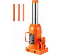 VEVOR Cric bouteille hydraulique 30 t, cric bouteille soudé avec longue poignée en 3 sections, gamme de levage 285-475 mm, pour voiture, pick-up, camion, réparation automobile, ingénierie industrielle