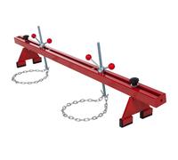 Cric industriel - TECTAKE - Barre support moteur, pont de moteur en acier avec capacité de charge 500 kg, 150x21x25 cm - Rouge