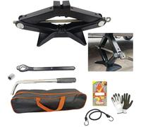 CRIC PANTOGRAPHE DE 2 TONNES AVEC CLIQUET ET CLÉ À DOUILLE ÉTENDABLE TELESCOPIQUE COMPATIBLE AVEC MERCEDES-AMG KIT AUTO SET POUR URGENCE ROUE LEVAGE PIÈCES DE VOITURE