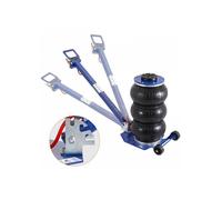 Cric Pneumatique 3 T Plage 140-450 mm Cric de Levage Pneumatique 0,8-1,0 MPa avec 3 Coussins d’Air Poignée Ajustable Bleue Levage