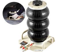 Cric pneumatique Air Jack 3 t, blanc triple sac Cric pneumatique 140-450 mm hauteur de levage sac Cric pneumatique, 5 minutes de levage Cric de voiture Cric de voiture pour SUV, camion, bus, etc.