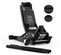 Cric rouleur 3T hydraulique Voiture surbaissée 75-505mm Ultra-Plat Garage | AUTORIA Doppelkolben Quicklift, 3 patins caoutchouc, roues 360°, atelier bricolage, wohnmobil camper, garantie